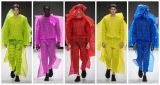 Designer debuts plastic clothing at London Fashion Week